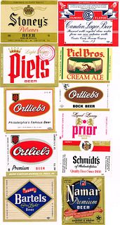 Lot of 18 Unused 1940s-60s Beer Labels Shenandoah, Pennsylvania