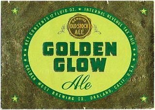 1947 Golden Glow Ale 12oz Label WS25-24 Oakland, California