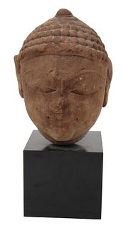 Asian Carved Stone Head