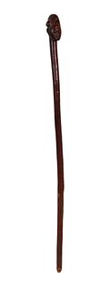 Baoule Carved Wood Staff