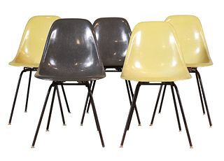 Five Charles and Ray Eames Chairs