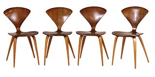 Four Plycroft Walnut Side Chairs