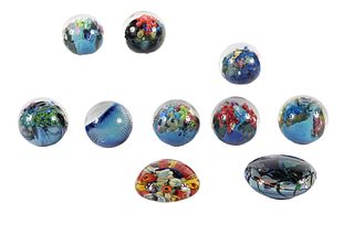 Group of Josh Simpson Glass Paperweights