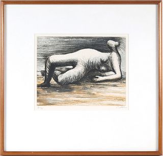 Henry Moore, Etching and Aquatint, Reclining Nude