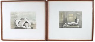 Henry Moore, Two Color Lithographs