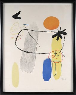 Joan Miro, "Personnage au soleil rouge I"