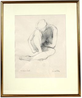 Leonda Froelich Finke, Drawing, "Seated Woman"