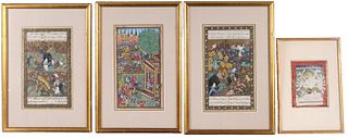 Three Persian Illuminated Manuscript Pages