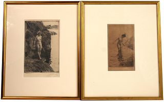 Two Anders Zorn Etchings