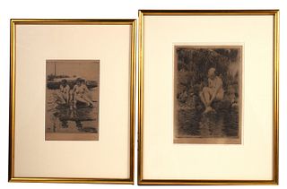 Two Anders Zorn Etchings
