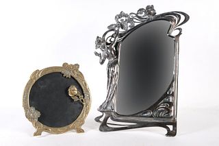 Two Art Nouveau Style Mirrors