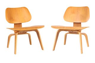 Two Eames for Herman Miller Low Chairs