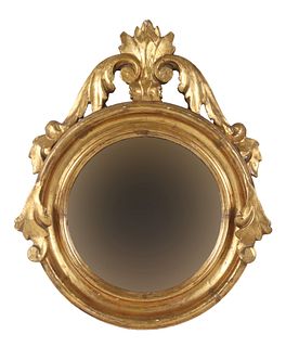 Small Giltwood Circular Mirror