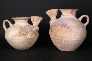 Two Persian Painted Pottery Vessels