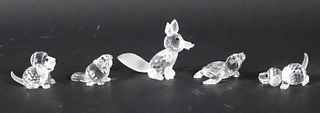 Five Swarovski Crystal Figurines