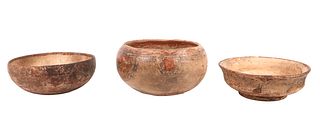 Three Pre-Columbian Painted Pottery Bowls