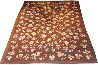 Stark Floral Decorated Needlework Carpet