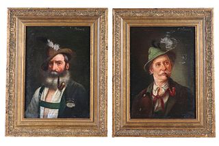 Continental School, Two Portraits of Gentlemen