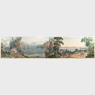 Zuber and Co., Views of North America, Panoramic Wallpaper Panels, after Jean-Julien Deltil (1791-1863)