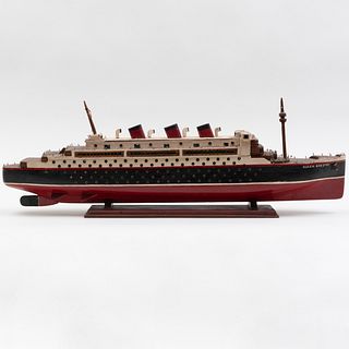 Folk Art Painted Oceanliner Model of the 'Queen Dorothy'