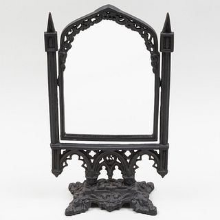 Gothic Revival Style Cast-Iron Dressing Mirror