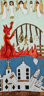 Leroy Almon (20th c.) "Satan Fishing", 1984