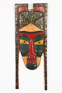 Herbert Singleton (20th c.) Carved Wood Mask
