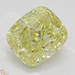 2.13 ct, Natural Fancy Yellow Even Color, VS1, Cushion cut Diamond (GIA Graded), Appraised Value: $47,200 