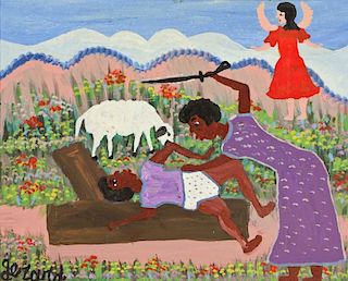 Gerard Fortune (Haitian/Petionville, b. 1933) Oil painting