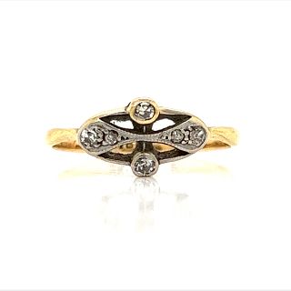 18k British Art Deco Diamond Ring
