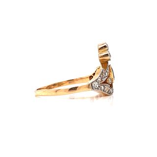Late Victorian PT & Gold Sapphire Diamond RingÂ 