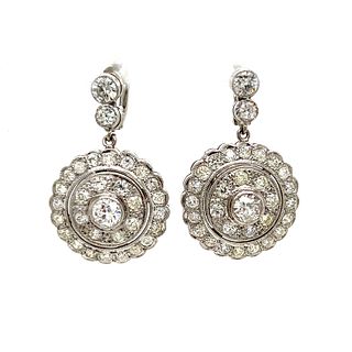 Platinum Rosetta Diamond Earrings