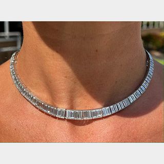 Art Deco 44.00 Ct. Diamond Necklace/Bracelets