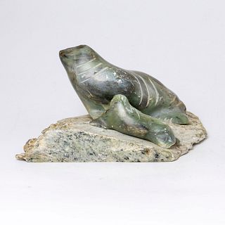 N Natchik, Signed Soapstone Sculpture, Seals