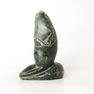 Inuit Soapstone Sculpture, Signed, Seal