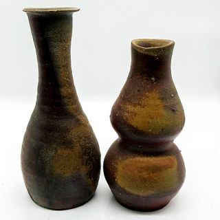 Pair of Paul Chaleff (American, b.1947) Pottery Vases