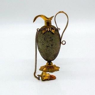 Antique Miniature Art Nouveau Brass Ewer Jug