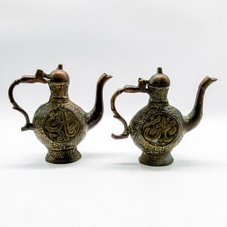 Pair of Antique Middle Eastern Bronze Ewers Jags