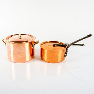 2pc Copper Sauce Pot Set