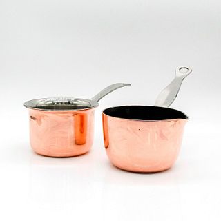2pc Small Copper Pot Set