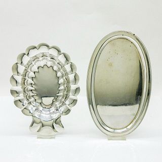 2pc Sterling Silver Serving Plate and Dish