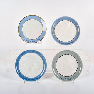 4pc Lladro Decorative Porcelain Plates, Dia del Madre
