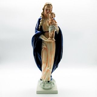 Sacrart Vintage German Porcelain Figurine Madonna w Child