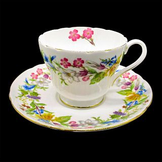 2 pc Shelley England Cup and Saucer, Spring Bouquet
