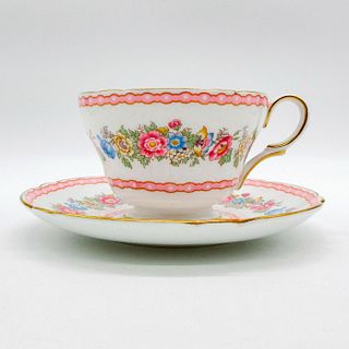 2pc Shelley England Cup and Saucer, Pompadour