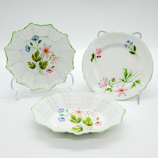 3pc Shelley England Sweet Meat Dishes, Wild Anemone