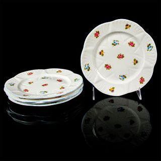 5pc Shelley Salad Plates, Rose Pansy Forget Me Not