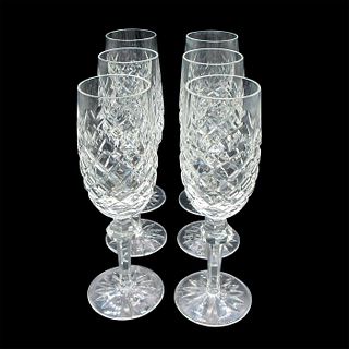 6pc Waterford Crystal Fluted Champagne Glasses, Powerscourt