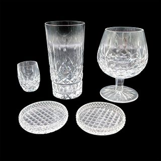 3pc Waterford Crystal Drinkware + Two Coasters