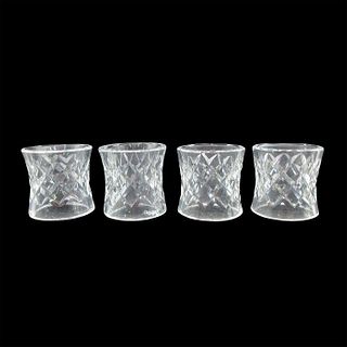 4pc Waterford Crystal Napkin Rings Set, Comeragh